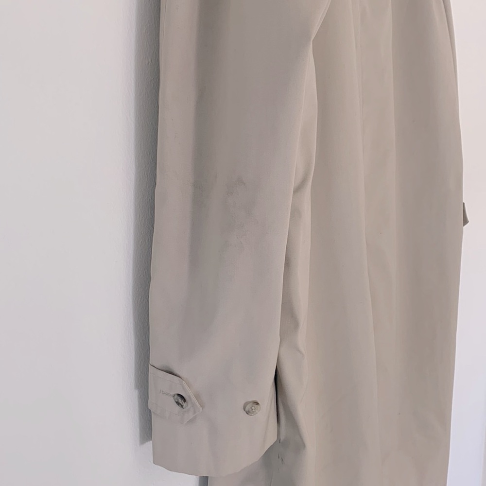 London Fog Vintage Heavy Plush Lined Trench Coat - Picture 8 of 17